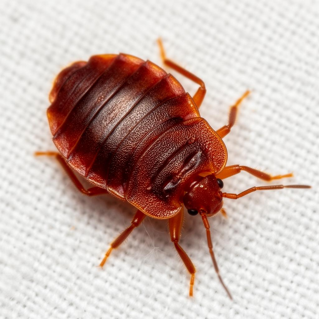 Adult bed bug — Adult Cimex lectularius photographed for confirmed identification.