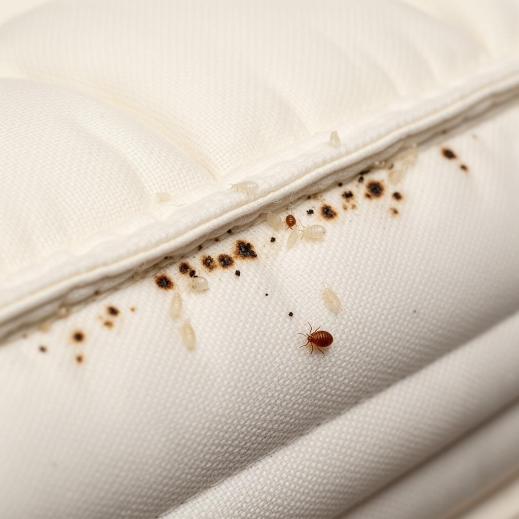 Bed bug evidence recorded during a Hertfordshire pest inspection