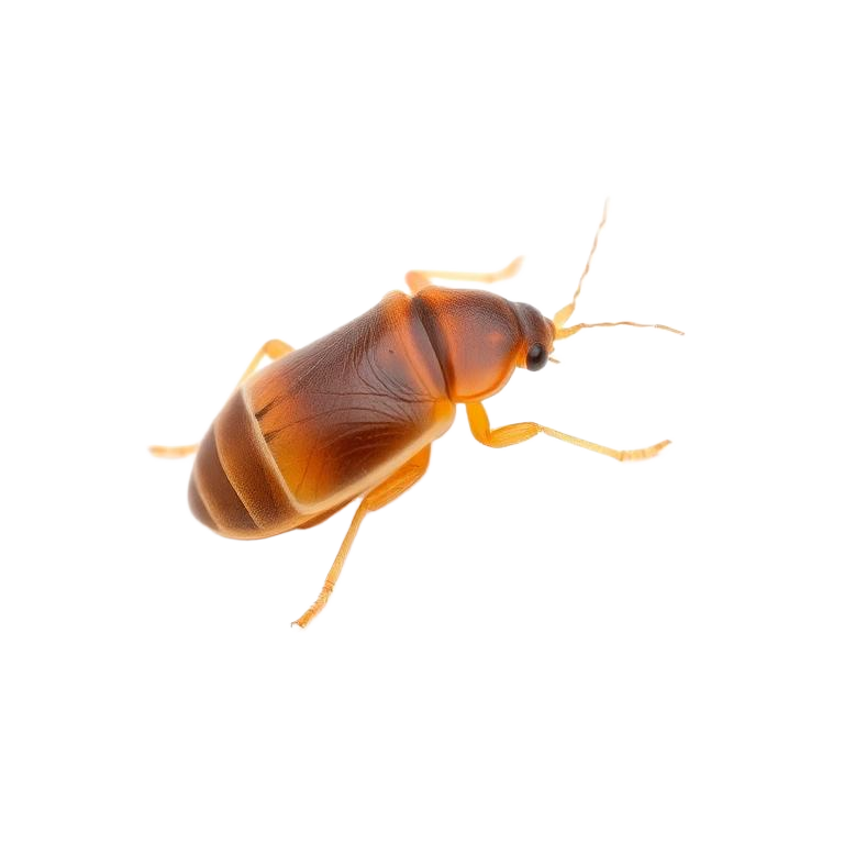Close-up photo of bedbugs