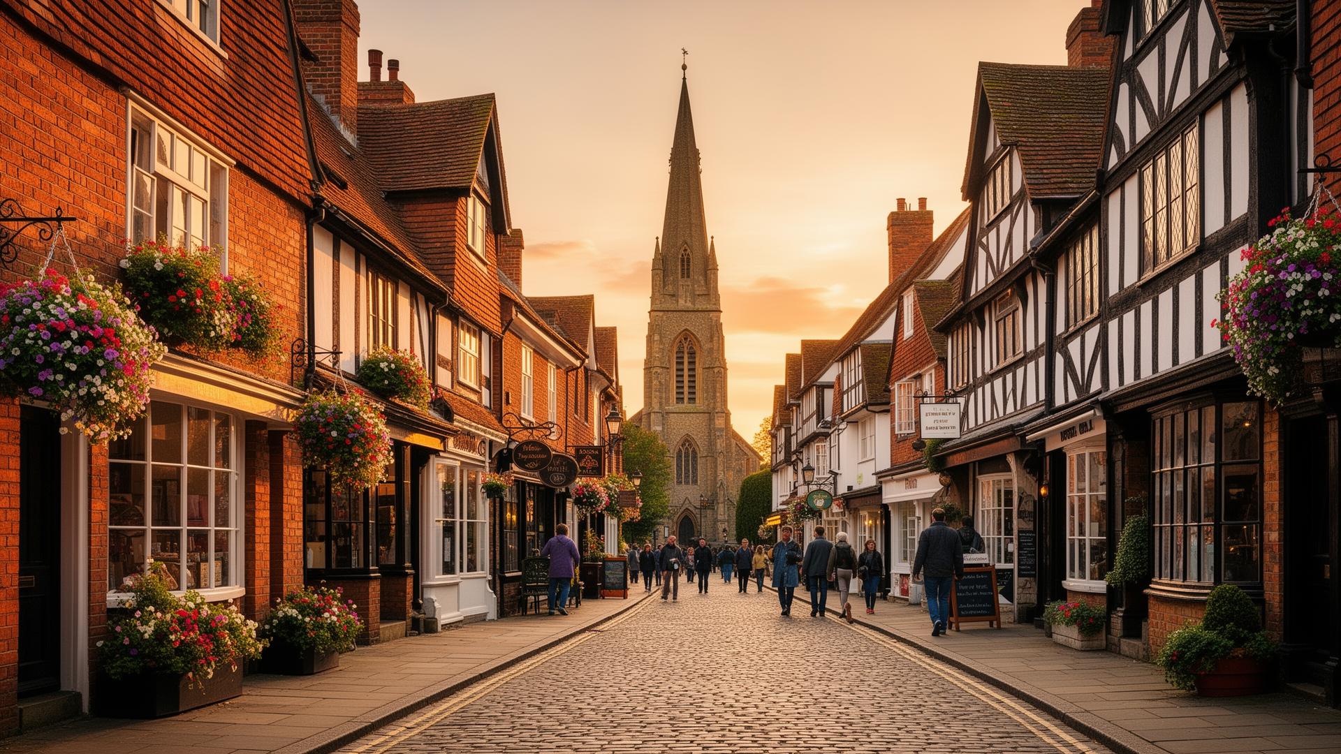 Charming Hertfordshire high street near Ware