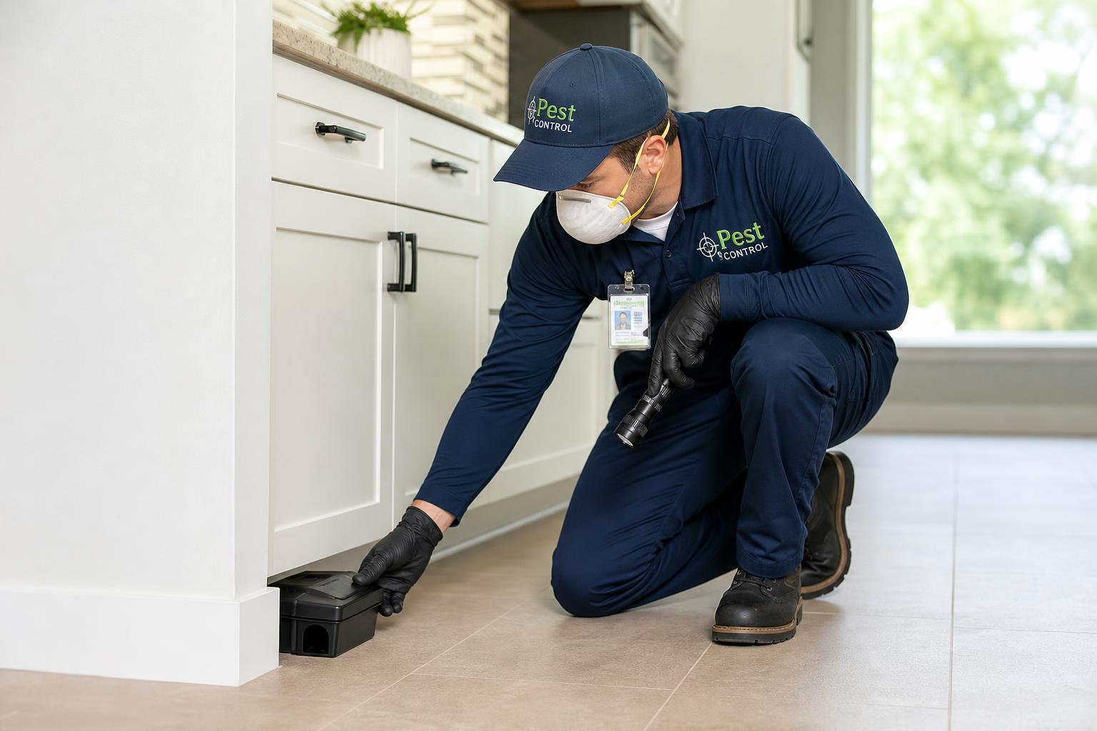 Rodent control inspection at a domestic property